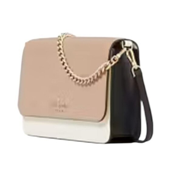 Kate Spade Womens Tan Leather Madison Medium Flap Convertible Crossbody New - Picture 7 of 8